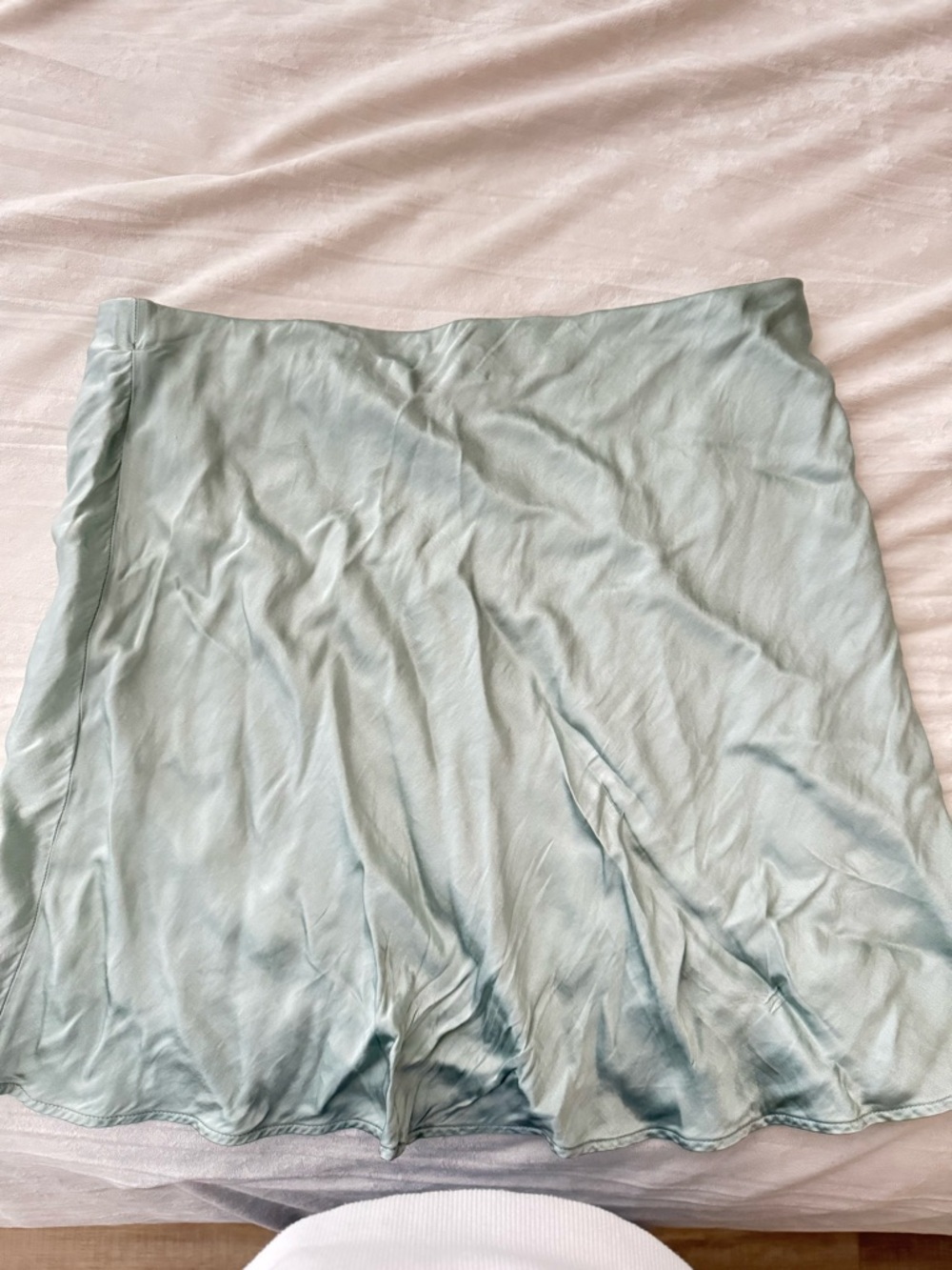 H&M Mint Green Satin Slip Skirt